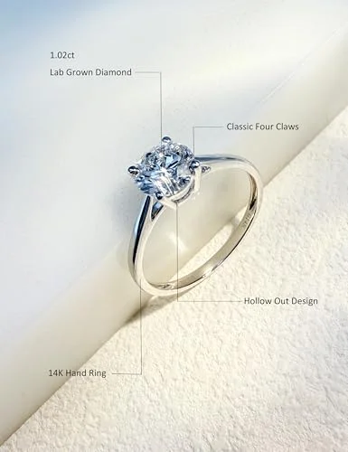 CRITI RORA 1 Carat Lab Grown Diamond Engagement Ring Review: A Closer Look at the 14K White Gold Solitaire